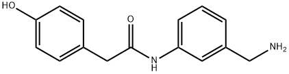 N-(3-AMINOMETHYL-PHENYL)-2-(4-HYDROXY-PHENYL)-ACETAMIDE
 Struktur