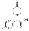 2-(4-氟苯基)-2-(4-氧代哌啶-1-基)乙酸 结构式