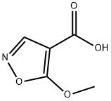 5-甲氧基-异恶唑-4-羧酸, 886363-65-1, 结构式