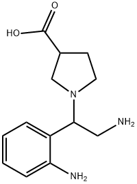 1-[2-AMINO-1-(2-AMINO-PHENYL)-ETHYL]-PYRROLIDINE-3-CARBOXYLIC ACID
 Structure