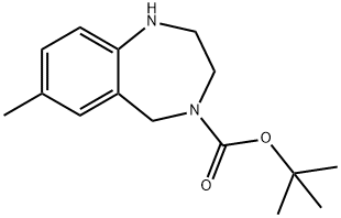 4-BOC-7-METHYL-2,3,4,5-TETRAHYDRO-1H-BENZO[E][1,4]DIAZEPINE
 Struktur