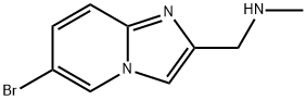 1-(6-溴咪唑并[1,2-A]吡啶-2-基)-N-甲基甲胺, 886364-56-3, 结构式