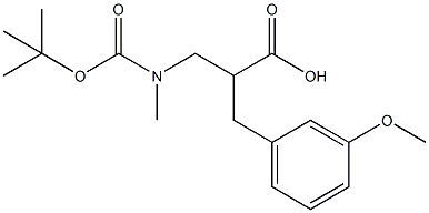 2-N-BOC-3-(3-METHOXY-PHENYL)-2-METHYLAMINOMETHYL-PROPIONIC ACID
|3-((叔丁氧基羰基)(甲基)氨基)-2-(3-甲氧基苄基)丙酸