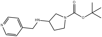 1-BOC-3-N-(PYRIDIN-4-YLMETHYL)-AMINO-PYRROLIDINE
 Struktur