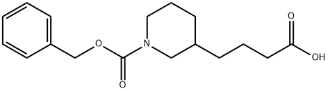 4-(1-((苄氧基)羰基)哌啶-3-基)丁酸,886365-57-7,结构式