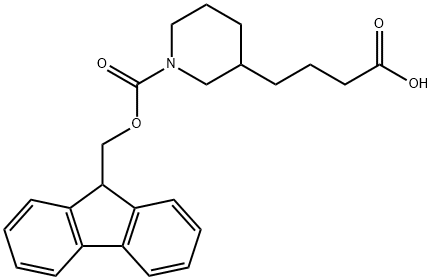 4-(1-FMOC-PIPERIDIN-3-YL)-BUTYRIC ACID
 Structure