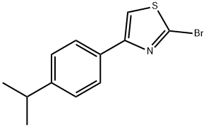 2-BROMO-4-[4-(1-METHYLETHYL)PHENYL]THIAZOLE 结构式