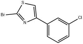 2-溴-4-(3-氯苯基)噻唑, 886367-79-9, 结构式