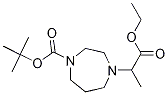 tert-Butyl 4-(1-ethoxy-1-oxopropan-2-yl)-1,4-diazepane-1-carboxylate 化学構造式