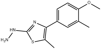 4-(3-METHOXY-4-METHYLPHENYL)-5-METHYL-2(3H)-THIAZOLONE HYDRAZONE,886494-17-3,结构式