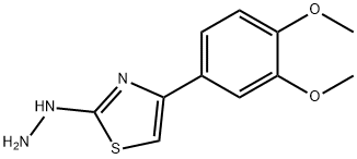 4-(3,4-二甲氧基苯基)-2-肼基噻唑,886495-47-2,结构式