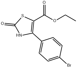 4-(4-溴苯基)-2-氧代-2,3-二氢噻唑-5-甲酸乙酯,886497-45-6,结构式