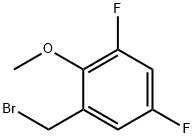 1-(ブロモメチル)-3,5-ジフルオロ-2-メトキシベンゼン 化学構造式