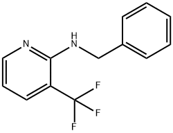 2-(ベンジルアミノ)-3-トリフルオロメチルピリジン 化学構造式