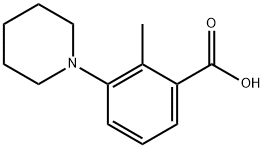 2-甲基-3-(1-哌啶基)苯甲酸 结构式