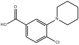 4-chloro-3-(1-piperidinyl)benzoic acid 化学構造式