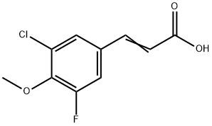 (E)-3-(3-氯-5-氟-4-甲氧基苯基)丙烯酸,886501-39-9,结构式