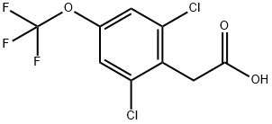 2,6-DICHLORO-4-(TRIFLUOROMETHOXY)PHENYLACETIC ACID Structure