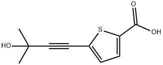 5-(3-hydroxy-3-methylbut-1-yn-1-yl)thiophene-2-carboxylic acid(SALTDATA: FREE) Struktur