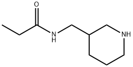 N-(哌啶-3-基甲基)丙酰胺 结构式