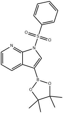 1-(Benzenesulfonyl)-1H-pyrrolo[2,3-b]pyridine-3-boronic acid pinacol ester Structure