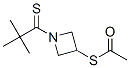 Ethanethioic  acid,  S-[1-(2,2-dimethyl-1-thioxopropyl)-3-azetidinyl]  ester 结构式