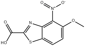 5-甲氧基-4-硝基-2-苯并噻唑羧酸,886745-59-1,结构式
