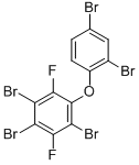 2,2′,4,4′,5-ペンタブロモ-3,6-ジフルオロジフェニルエーテル 化学構造式