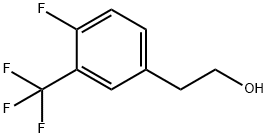2-[4-フルオロ-3-(トリフルオロメチル)フェニル]エタノール 化学構造式