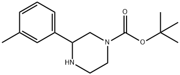 3-(间甲苯基)哌嗪-1-羧酸叔丁酯 结构式