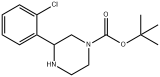 3-(2-氯苯基)哌嗪-1-羧酸叔丁酯,886767-33-5,结构式