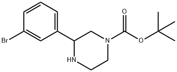 3-(3-ブロモフェニル)ピペラジン-1-カルボン酸TERT-ブチル 化学構造式