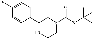 tert-Butyl 3-(4-broMophenyl)piperazine-1-carboxylate Structure