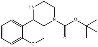3-(2-METHOXY-PHENYL)-PIPERAZINE-1-CARBOXYLIC ACID TERT-BUTYL ESTER,886768-01-0,结构式