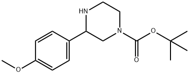 3-(4-METHOXY-PHENYL)-PIPERAZINE-1-CARBOXYLIC ACID TERT-BUTYL ESTER Structure