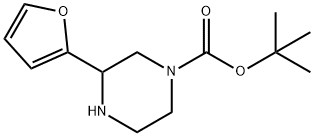 3-FURAN-2-YL-PIPERAZINE-1-CARBOXYLIC ACID TERT-BUTYL ESTER Struktur