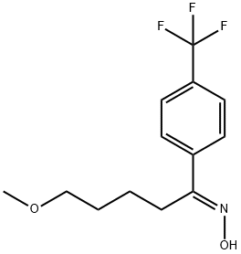 (E)-5-methoxy-1-[4-(trifluoromethyl)phenyl]pentan-1-one oxime  Struktur