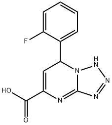 7-(2-氟-苯基)-4,7-二氢-四唑并[1,5-A]-嘧啶-5-羧酸 结构式