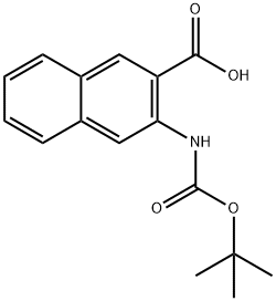 3-((tert-Butoxycarbonyl)aMino)-2-naphthoic acid Structure