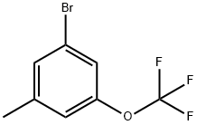 1-Bromo-3-methyl-5-(trifluoromethoxy)benzene, 3-Bromo-5-methylphenyl trifluoromethyl ether, 3-Bromo-5-methyl-alpha,alpha,alpha-trifluoroanisole Structure