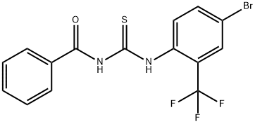 1-Benzoyl-3-[4-bromo-2-(trifluoromethyl)phenyl]thiourea, 2-[(Benzoylcarbamothioyl)amino]-5-bromobenzotrifluoride Struktur