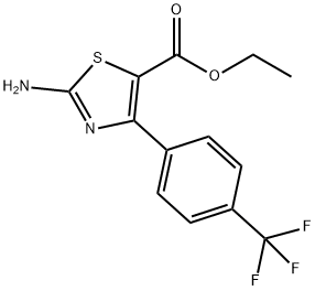 2-氨基-4-(4-(三氟甲基)苯基)噻唑-5-羧酸乙酯,887267-75-6,结构式