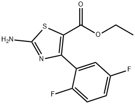 ETHYL 2-AMINO-4-(2,5-DIFLUORO)PHENYL THIAZOLE-5-CARBOXYLATE Struktur