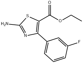 2-氨基-4-(3-氟苯基)-1,3-噻唑-5-甲酸乙酯, 887267-78-9, 结构式