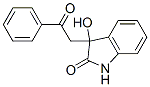 1,3-dihydro-3-hydroxy-3-(2-oxo-2-phenylethyl)-2H-indol-2-one 结构式