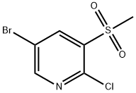 5-BROMO-2-CHLORO-3-METHYLSULFONYLPYRIDINE Struktur