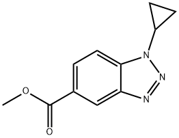 1-环丙基-1H-苯并[D][1,2,3]噻唑-5-羧酸甲酯 结构式