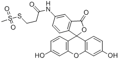 2-[(5-Fluoresceinyl)aminocarbonyl]ethyl Methanethiosulfonate Struktur
