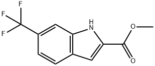 6-三氟甲基-1H-吲哚-2-羧酸甲酯 结构式