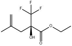 (2R)-2-(Ethoxycarbonyl)-1,1,1-trifluoro-4-methylpent-4-en-2-ol 结构式